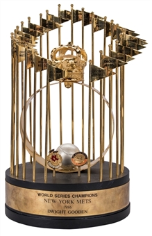 1986 New York Mets World Series Trophy Personally Owned By Dwight Gooden (Gooden LOA)